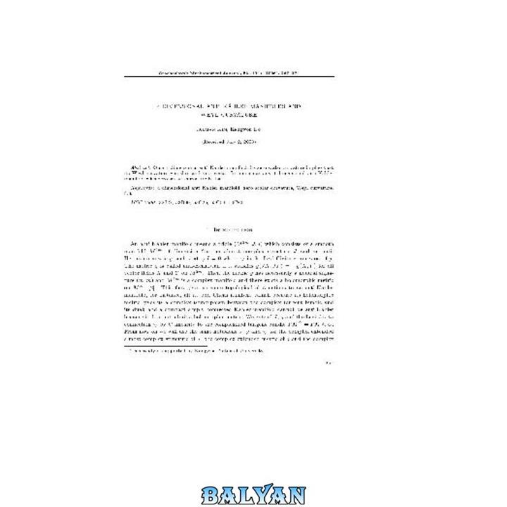 دانلود کتاب 4-dimensional anti-Kahler manifolds and Weyl curvature